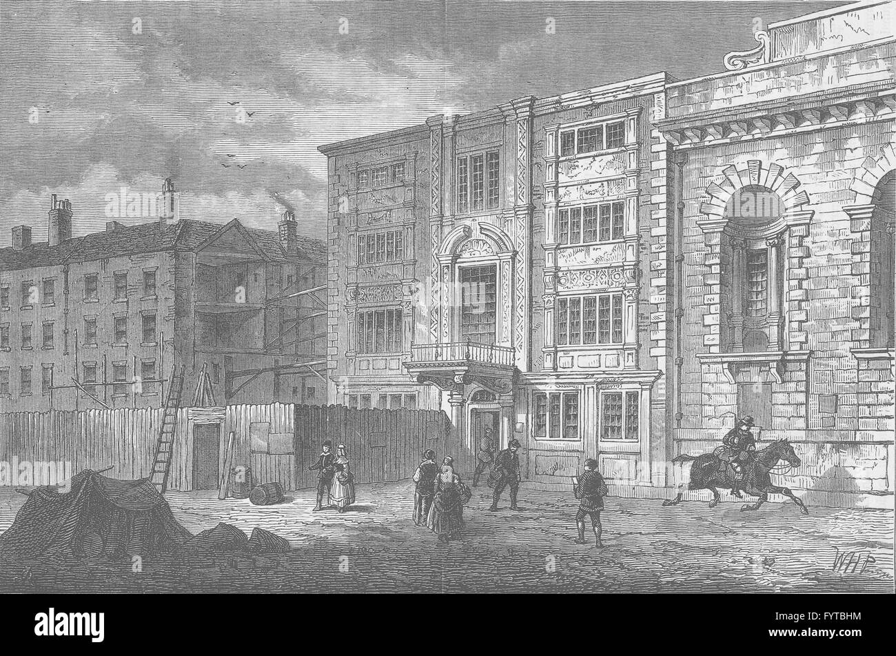 Ciudad de Londres: El Old Post Office en Lombard Street, cerca de 1800, imprimir c1880 Foto de stock