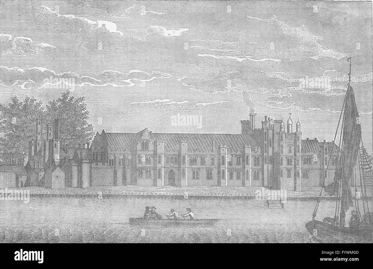 GREENWICH: el antiguo Palacio Real, llamado Placentia, en 1767. Londres, c1880 Foto de stock