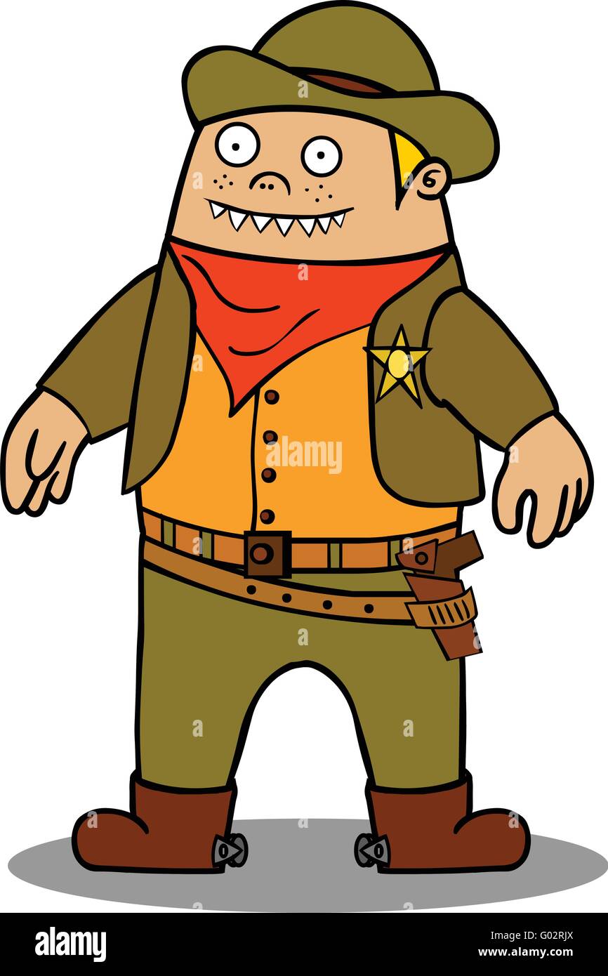 Vaquero gordo Imagen Vector de stock - Alamy