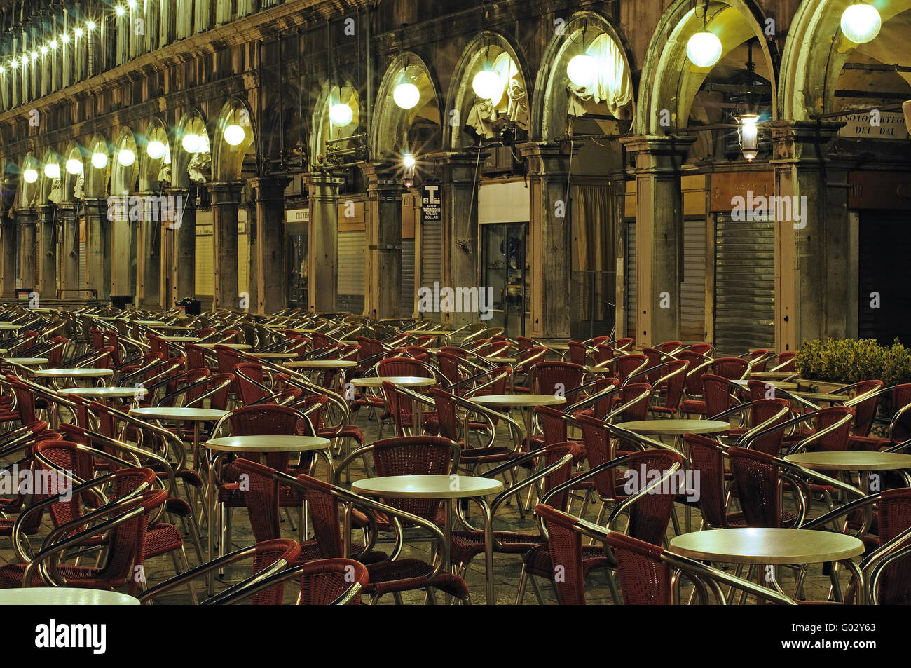 Piazza San Marco por la noche Foto de stock