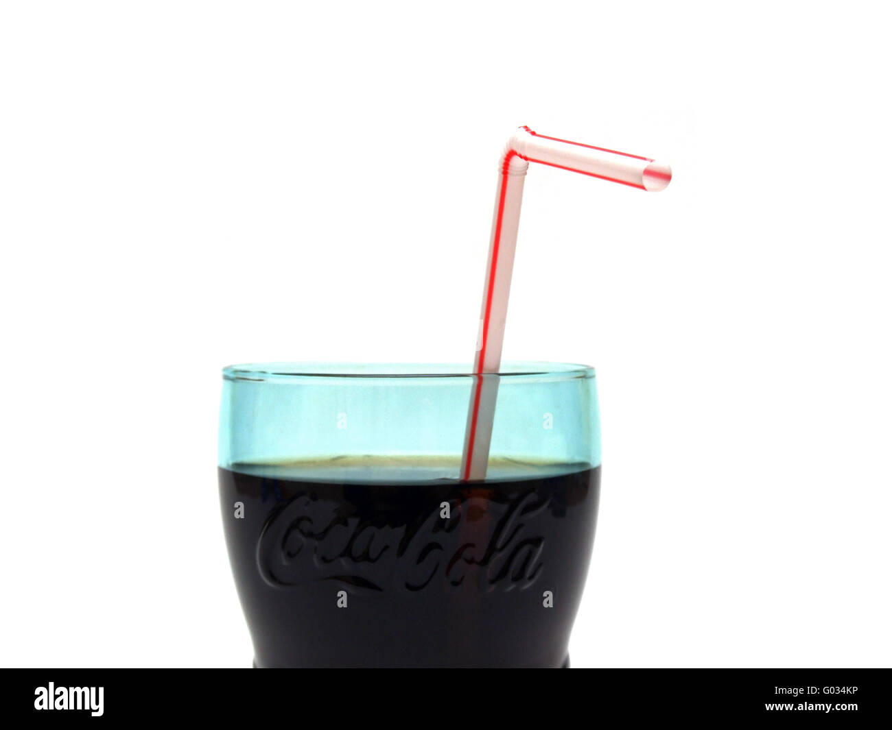 Ein Glas Coca Cola / un vaso de coca-cola Foto de stock