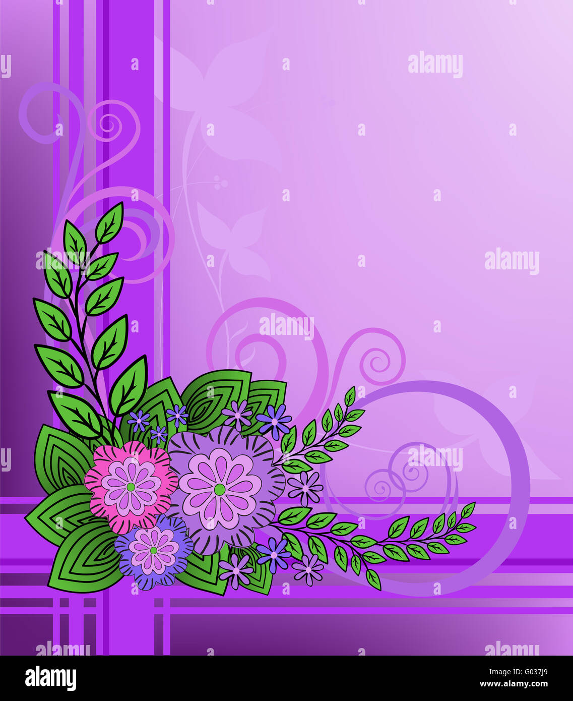 Flores de color lila púrpura sobre fondo cuadriculado Fotografía de stock -  Alamy