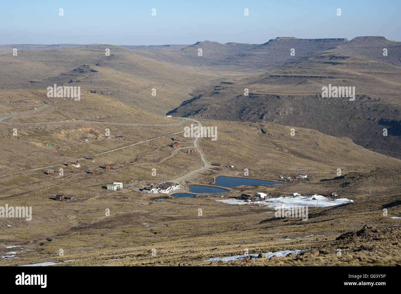 Ski Slope, Lesotho Foto de stock