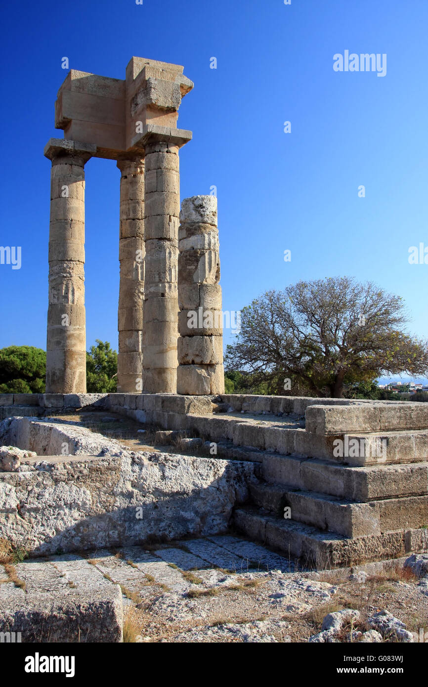 Ruinas de antiguos templos de Afrodita en Rh Fotografía de stock Alamy