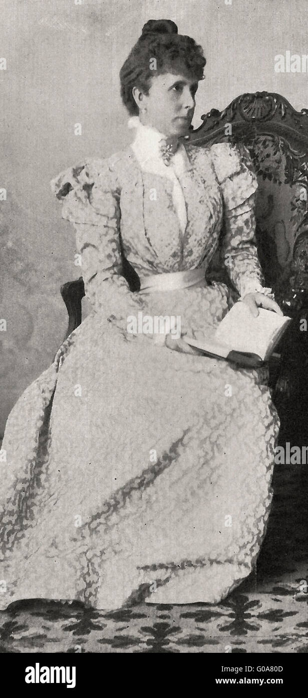 La reina regente de España, María Cristina durante la Guerra Hispano-Americana, 1898 Foto de stock