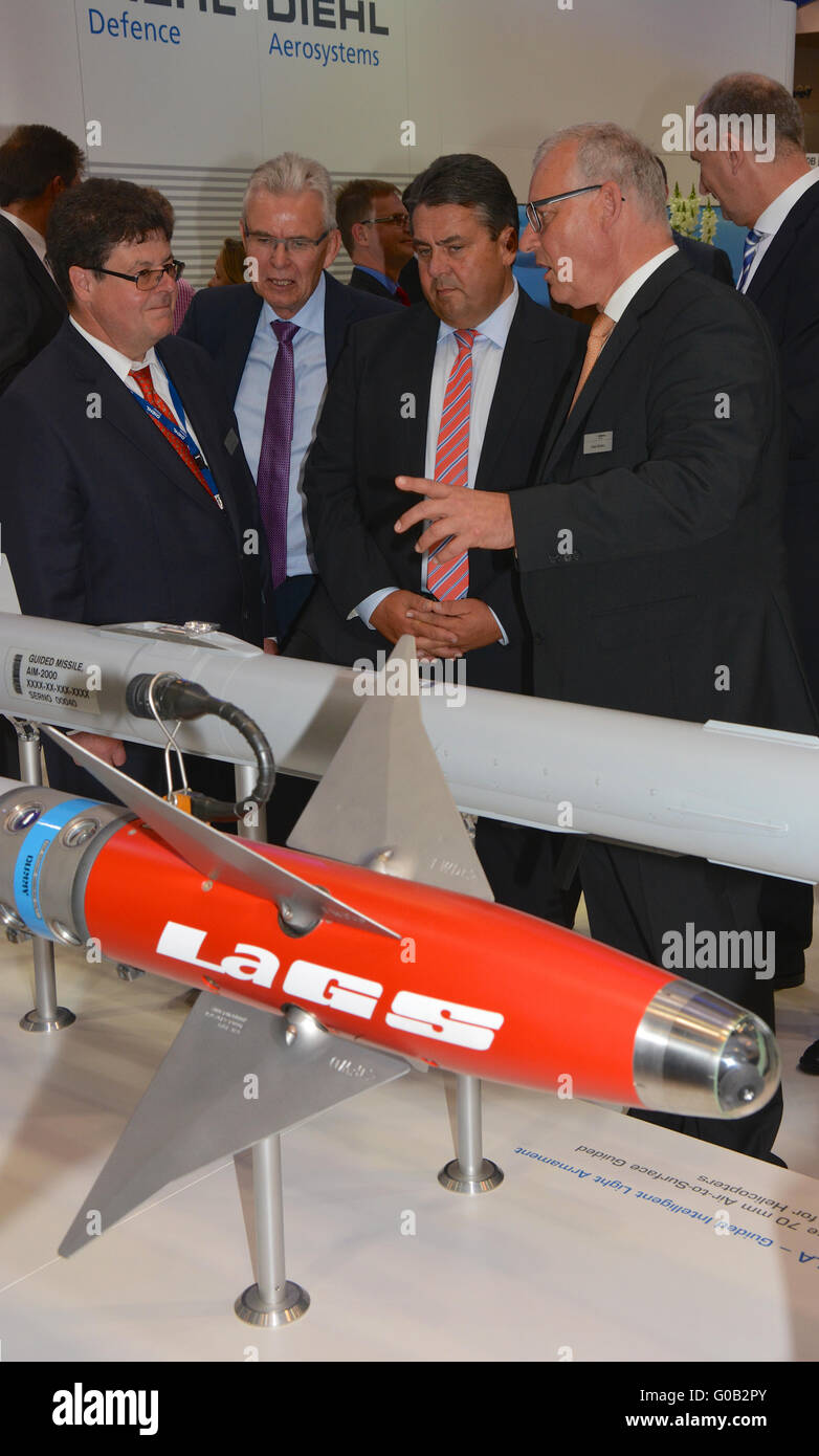 El ministro alemán de economía con los misiles Gabriel Foto de stock