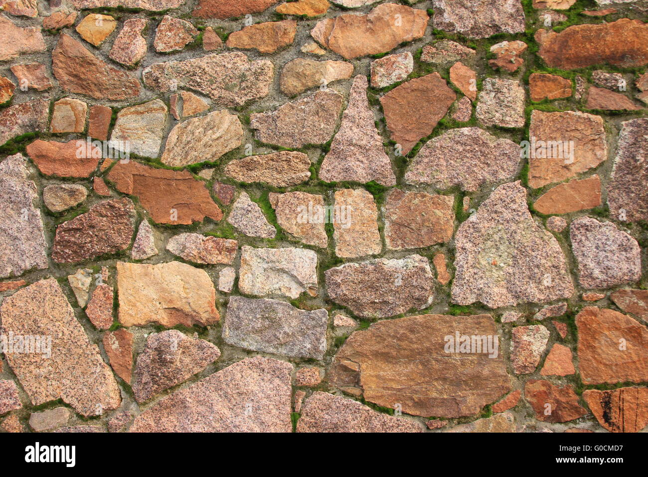 Muro de piedra natural Foto de stock