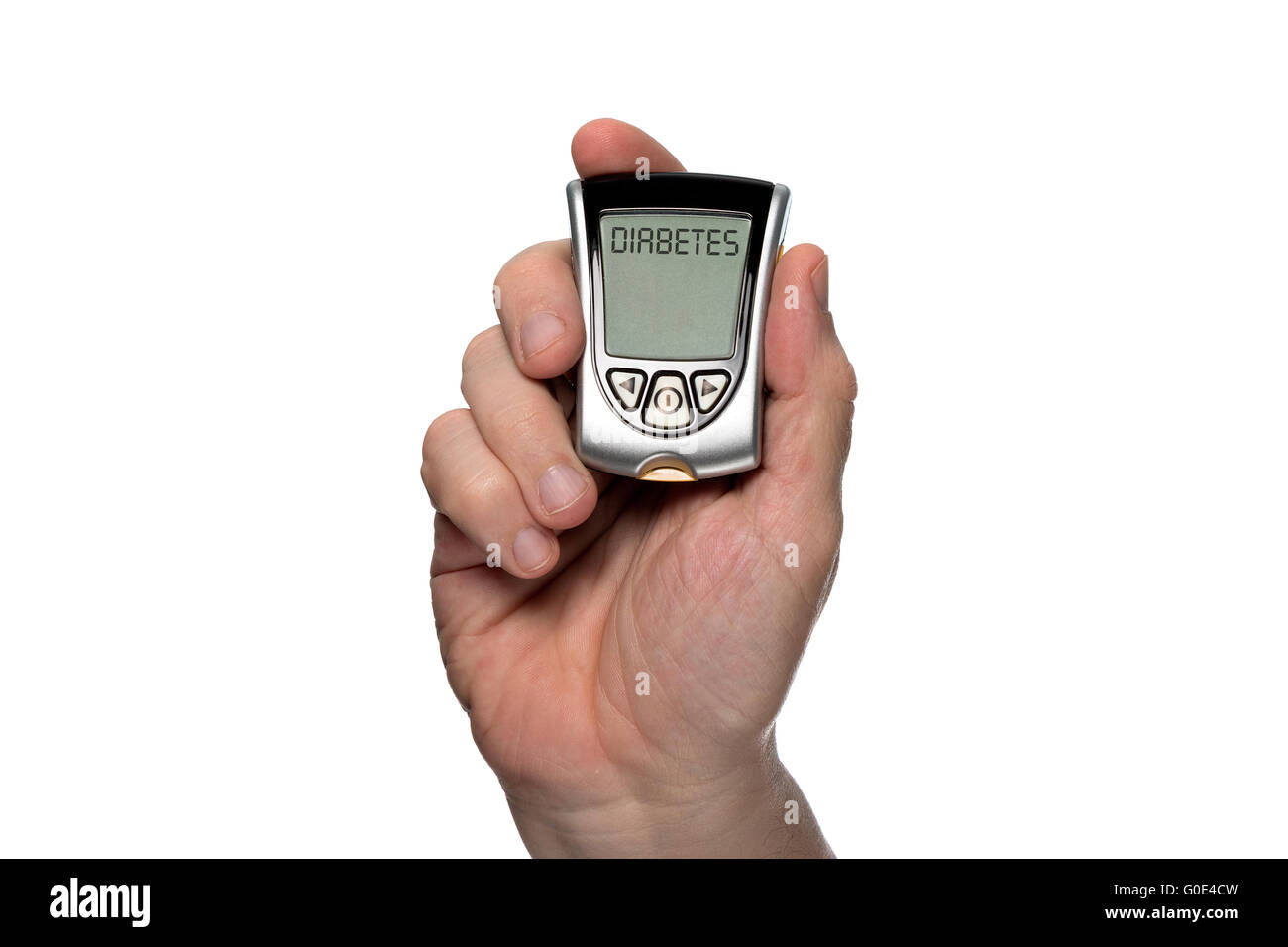 Medidor de glucosa en sangre para verificar el nivel de azúcar en la sangre  Fotografía de stock - Alamy