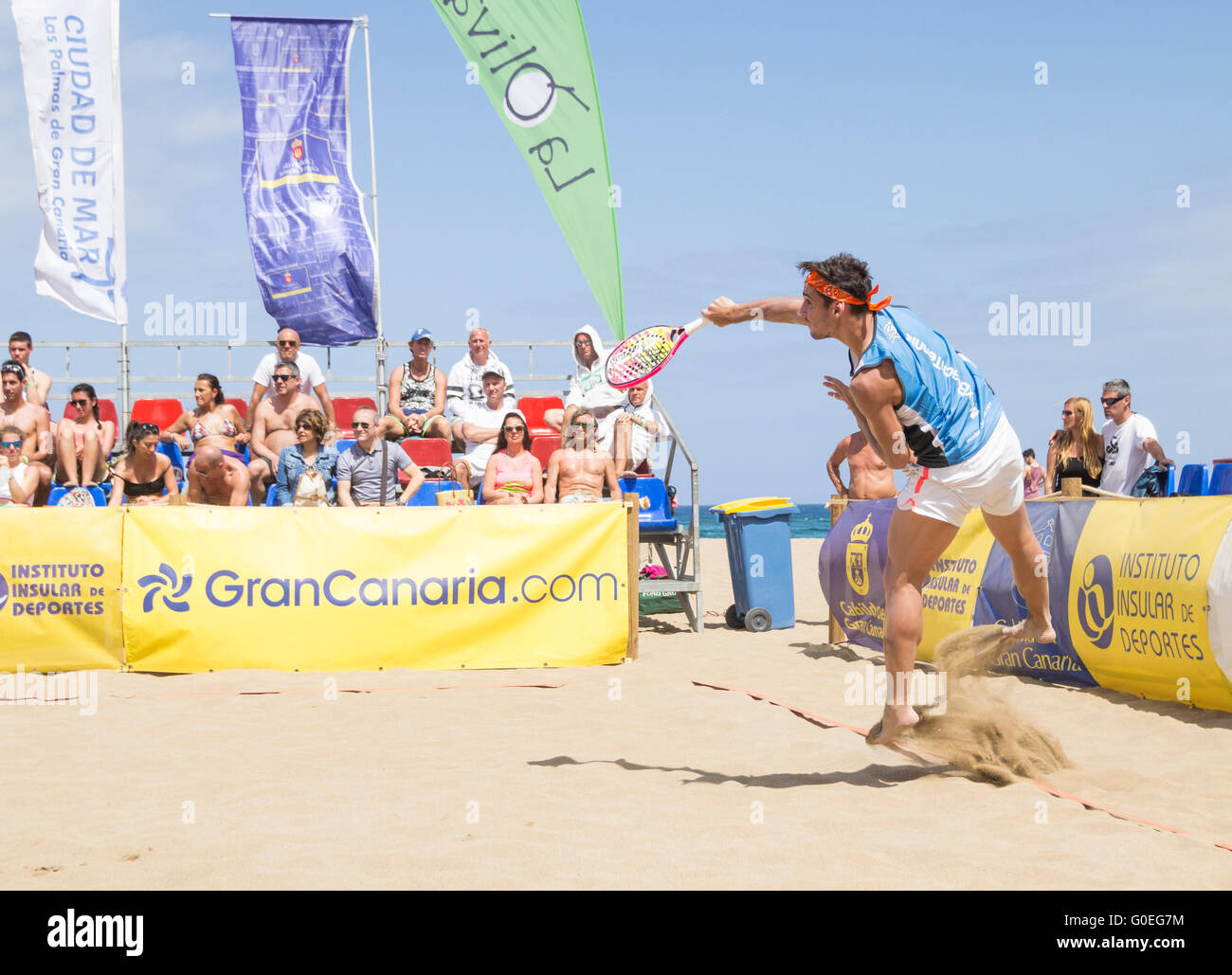 Torneo internacional de tenis de playa. Foto de stock
