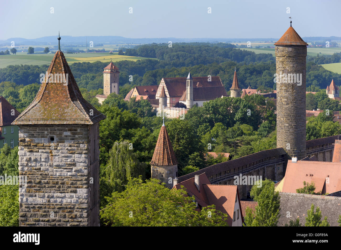 Ciudad medieval Rothenburg en Baviera Foto de stock