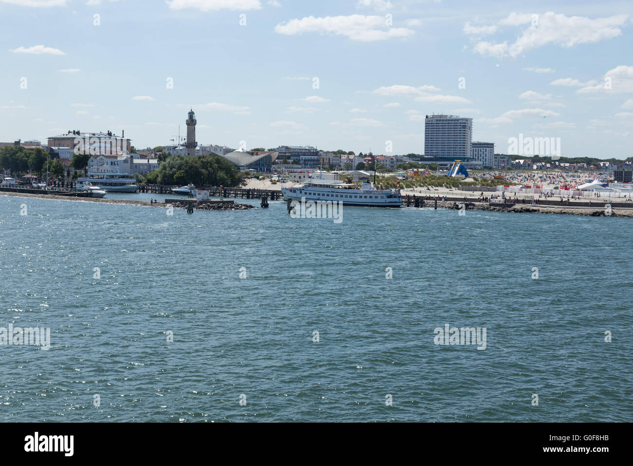 Warnemunde Light House Foto de stock