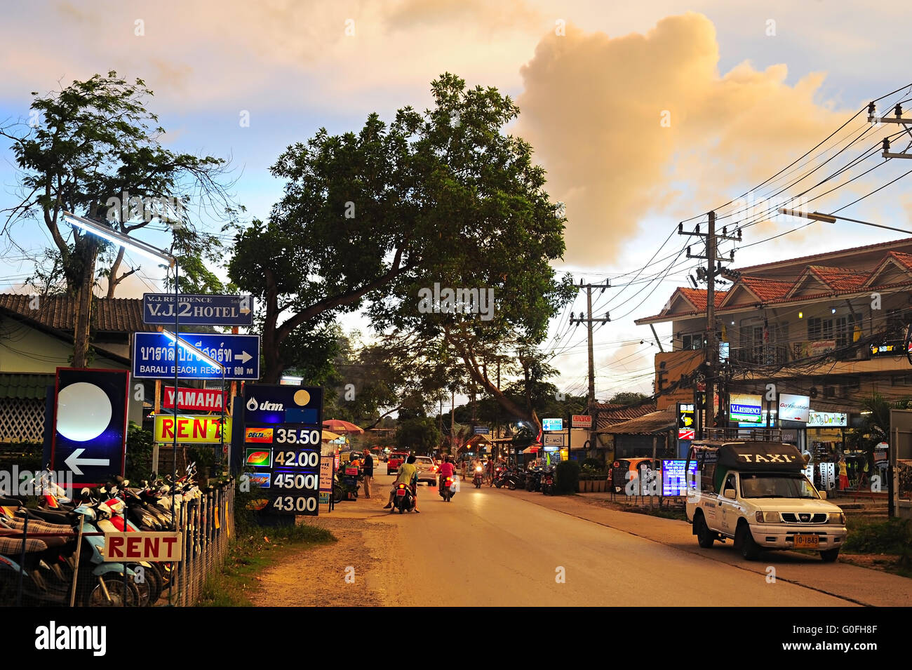 Calle de la isla de Tailandia Foto de stock