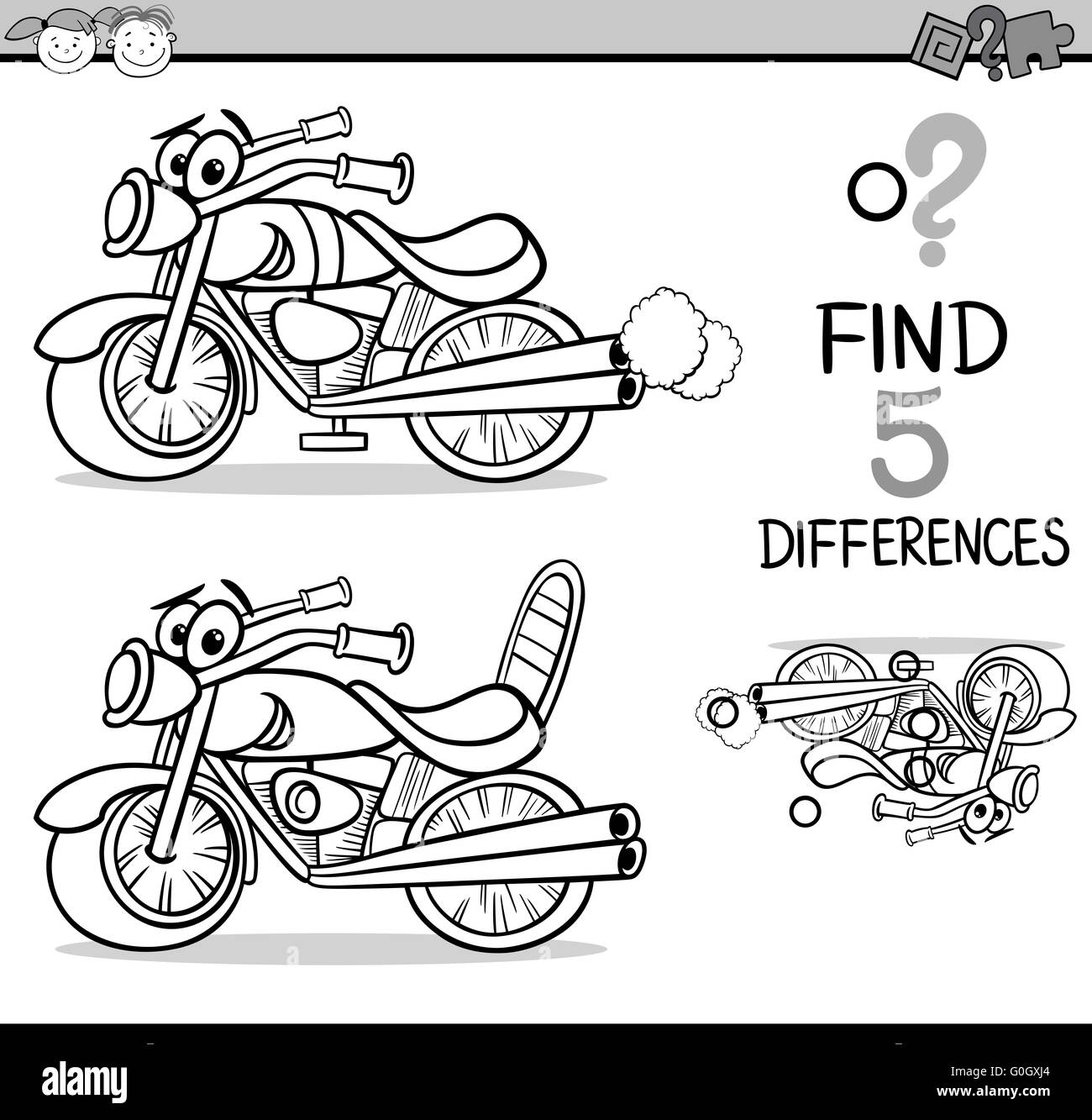 Encuentra Las Diferencias Imágenes de stock en blanco y negro - Alamy