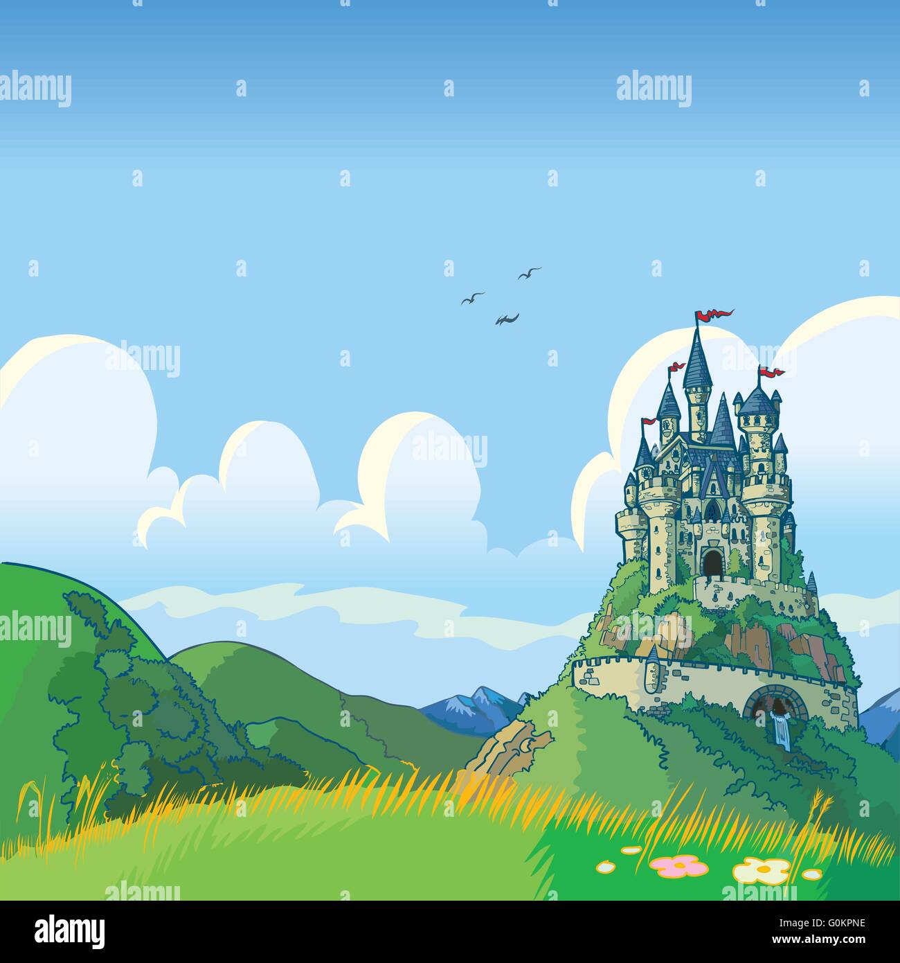 Clipart illustration castle fantasy fotografías e imágenes de alta  resolución - Alamy