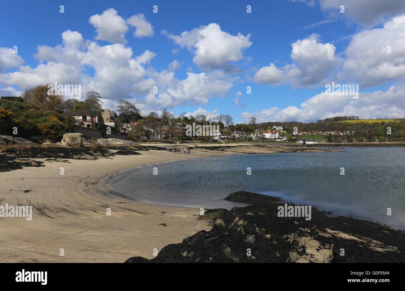 Playa aberdour fife Escocia abril 2016 Foto de stock