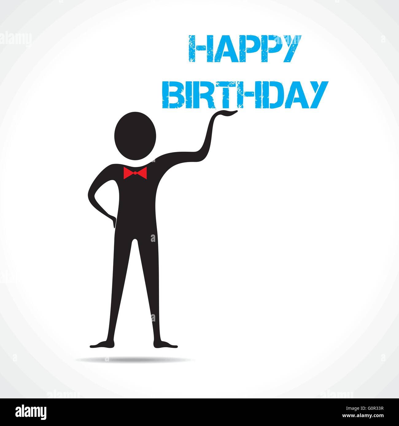 Hombre sujetando feliz cumpleaños texto Imagen Vector de stock - Alamy
