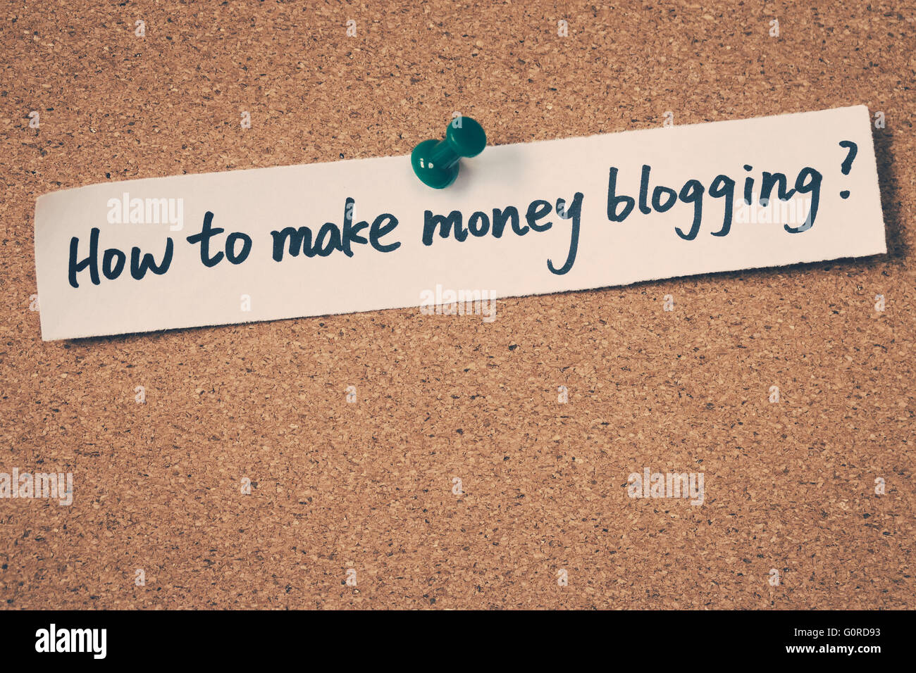 Cómo hacer dinero Blogging Foto de stock
