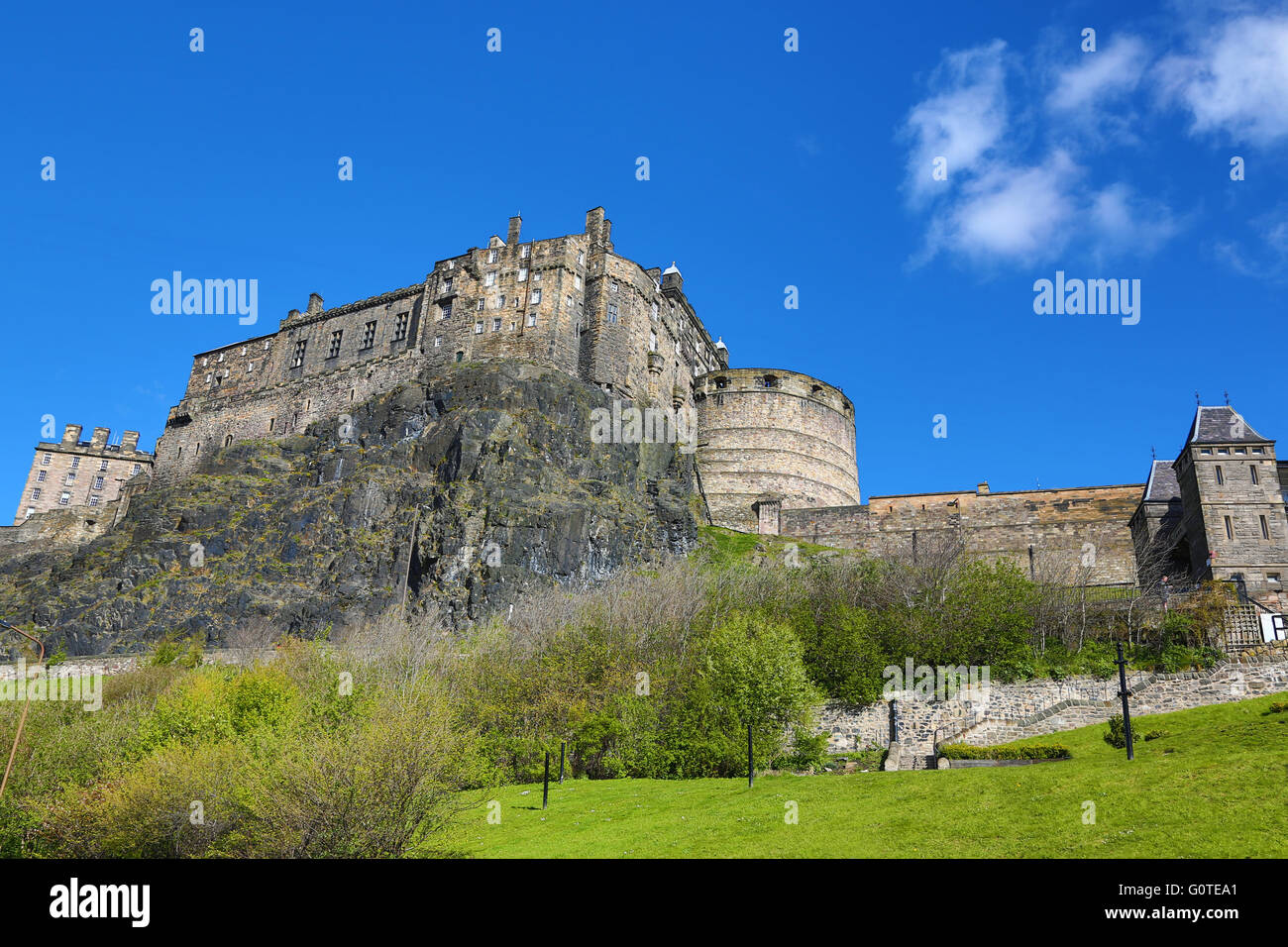 El Castillo de Edimburgo en Edimburgo, Escocia, Reino Unido Foto de stock