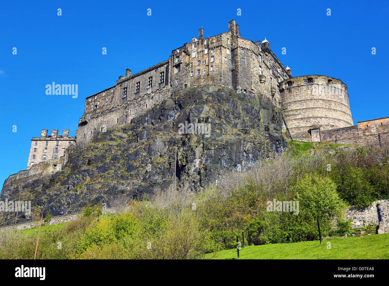 El Castillo de Edimburgo en Edimburgo, Escocia, Reino Unido Foto de stock