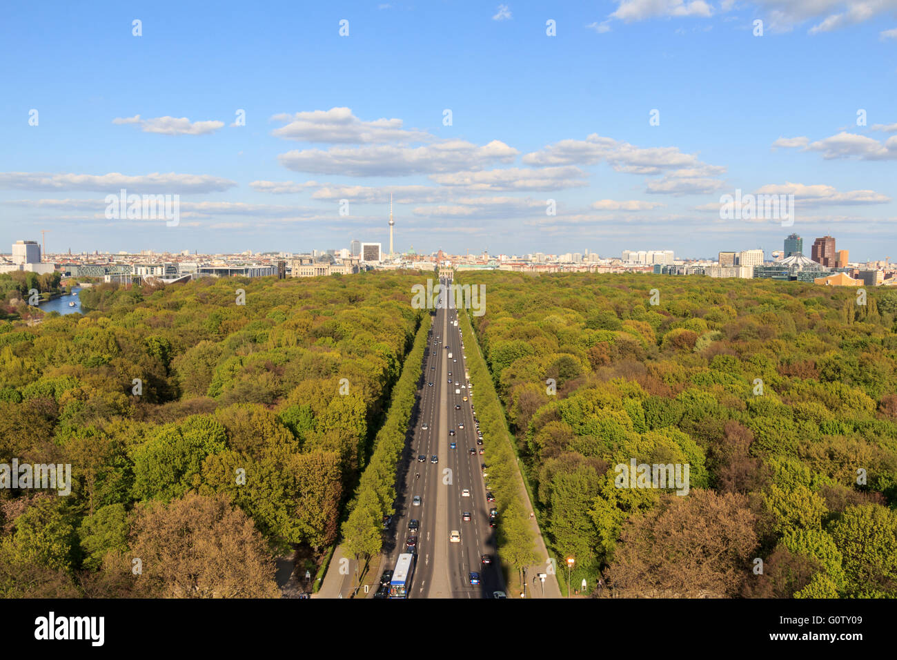 Skyline - el horizonte de la ciudad de Berlín, Berlín, Alemania Foto de stock