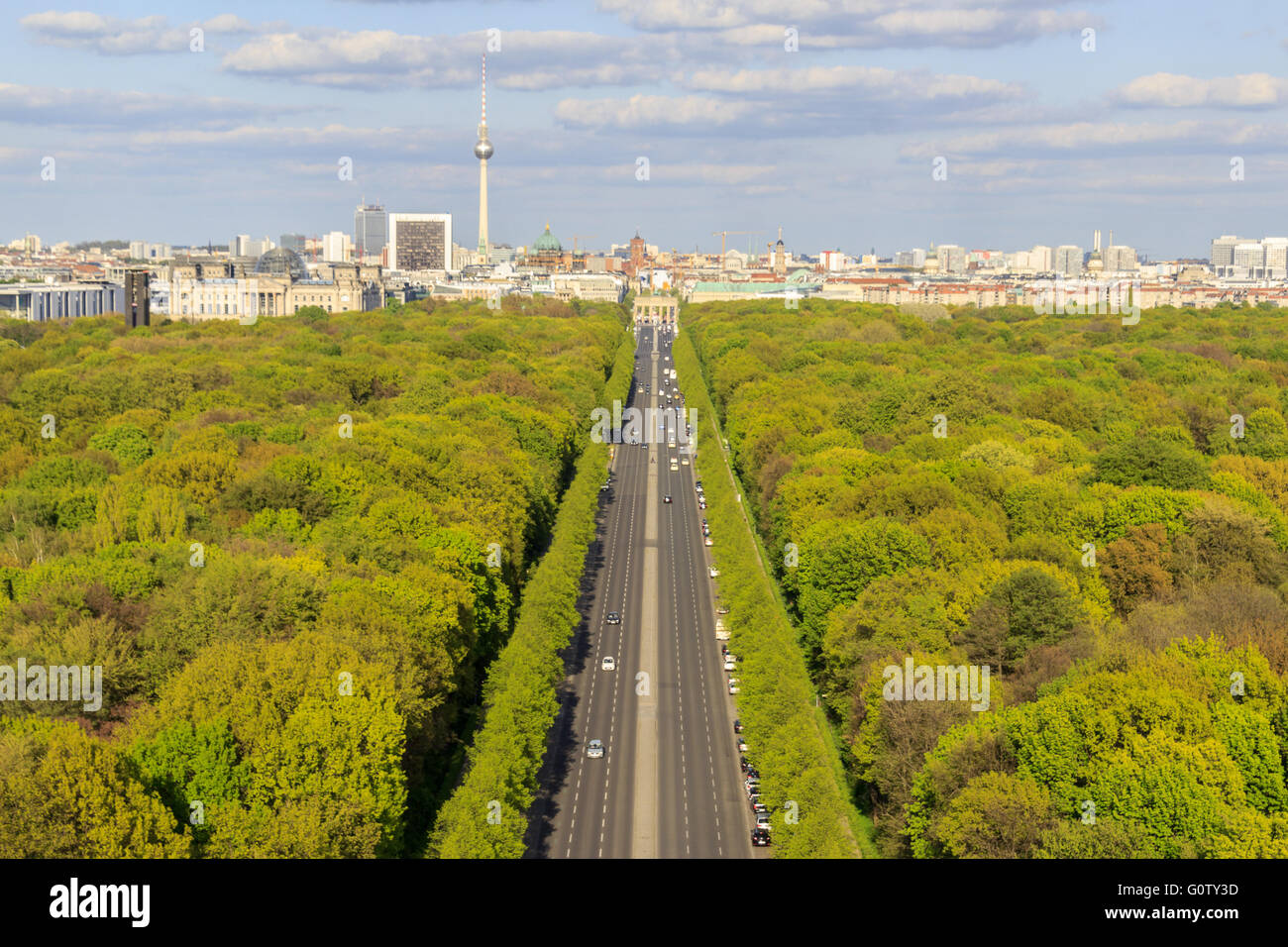 Skyline - el horizonte de la ciudad de Berlín, Berlín, Alemania Foto de stock