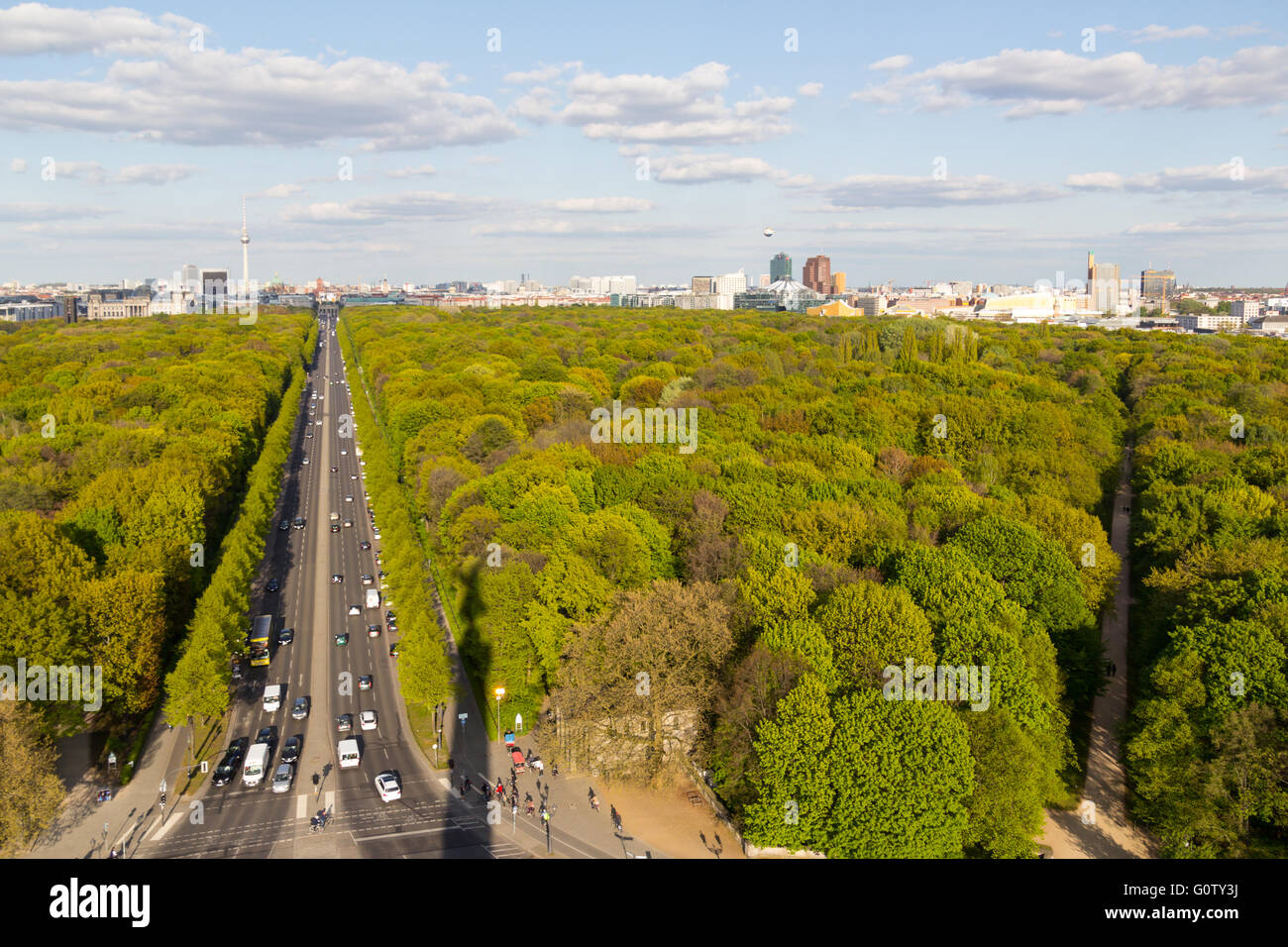 Skyline - el horizonte de la ciudad de Berlín, Berlín, Alemania Foto de stock