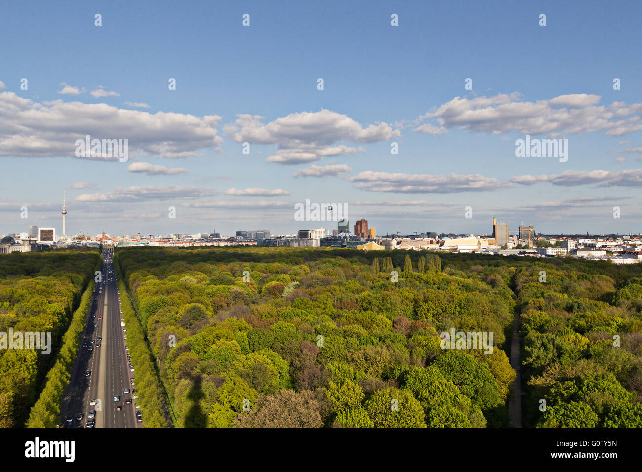 Skyline - el horizonte de la ciudad de Berlín, Berlín, Alemania Foto de stock