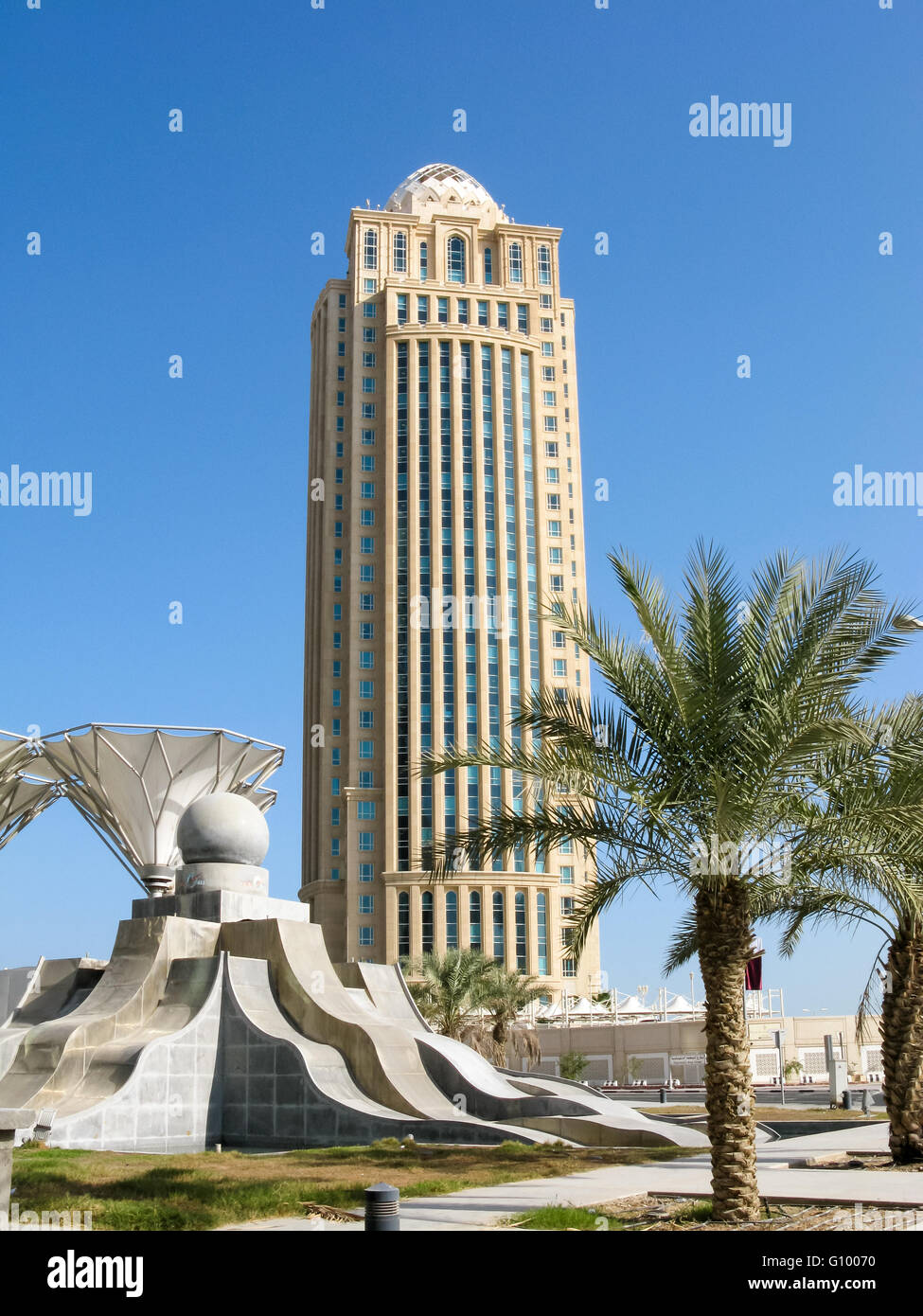 Hotel en la zona de West Bay, Doha, Qatar Foto de stock