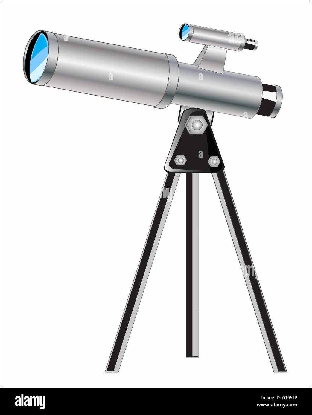 Instrumento de observación para sky telescopio sobre fondo blanco Imagen  Vector de stock - Alamy