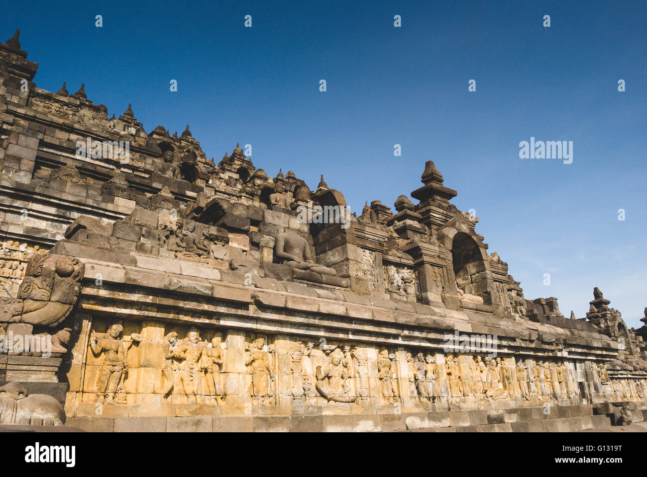 Templo Borobudur en Yogyakarta, Indonesia Foto de stock