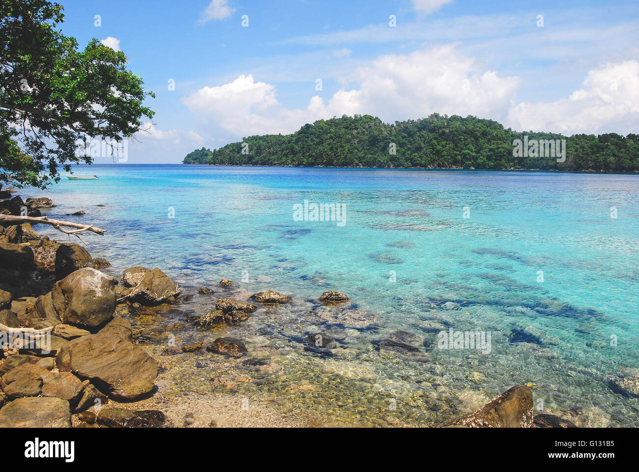Ibioh Beach en la isla de Pulau Weh Foto de stock