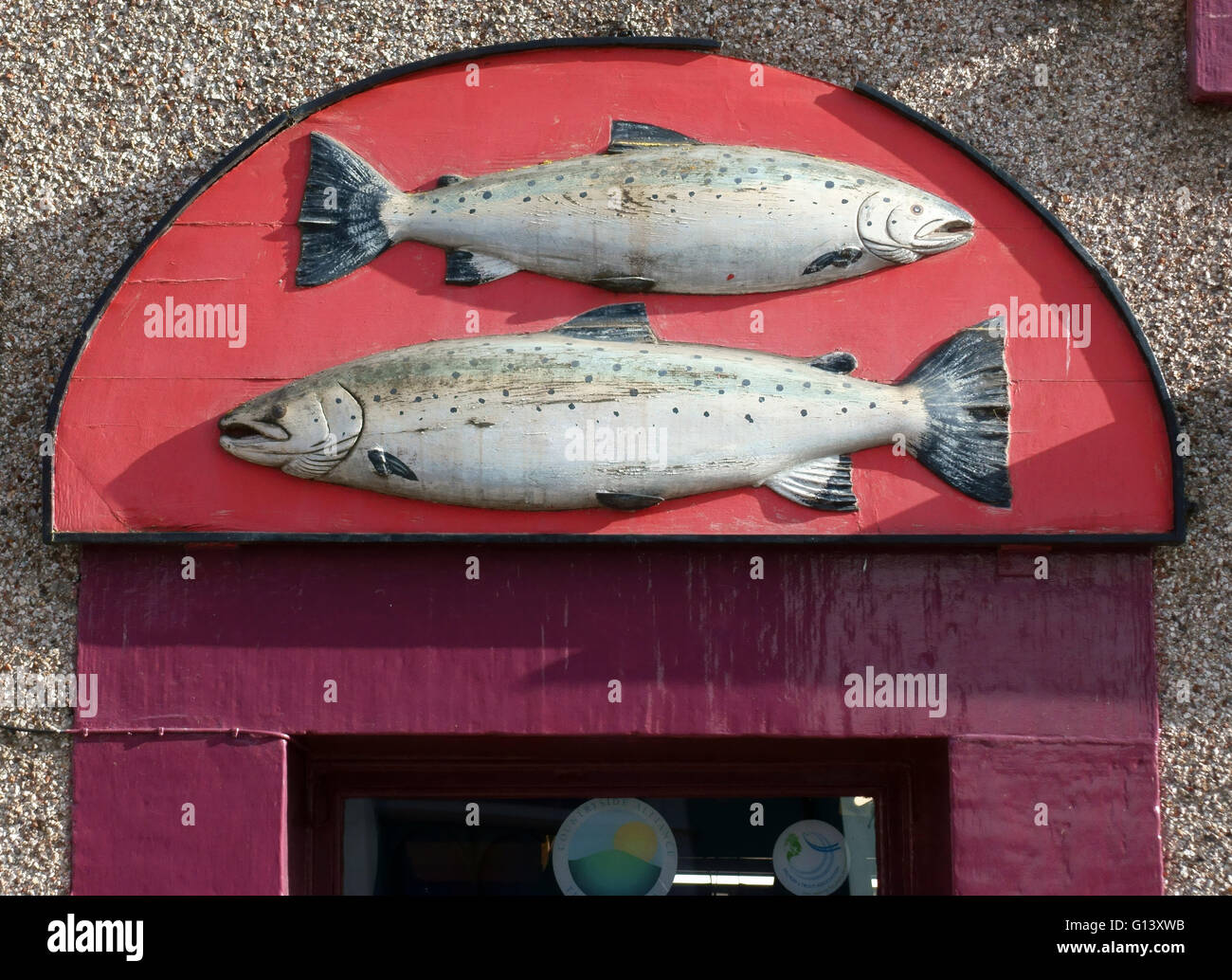 Una tienda de aparejos de pesca en Penrith Cumbria Foto de stock