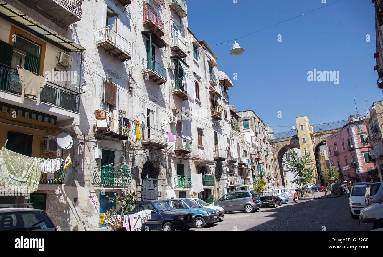 Calle de la provincia de Nápoles, Campania, Italia Foto de stock
