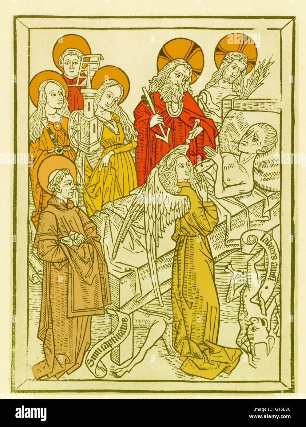 El Ars moriendi (El arte de morir) son dos textos latinos que datan de alrededor de 1415 y 1450, que ofrecen consejos sobre los protocolos y procedimientos para una buena muerte, explicando cómo 'Die bien", de acuerdo con los preceptos cristianos de finales de la Edad Media. Se wa Foto de stock