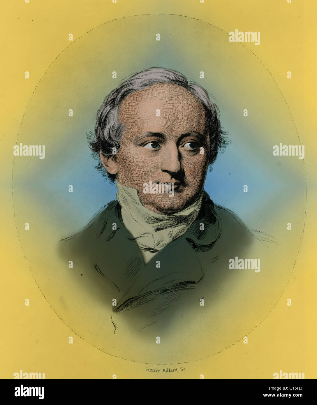 Retrato de Karl CRISTIANO JOSIAS von Bunsen (Agosto 25, 1791 - Noviembre 28, 1860), diplomático alemán y erudito. Nacido en Korbach alemán en el principado de Waldeck en una familia pobre, Bunsen sobresalió en la escuela. Fue designado a la Embajada de Prusia Foto de stock