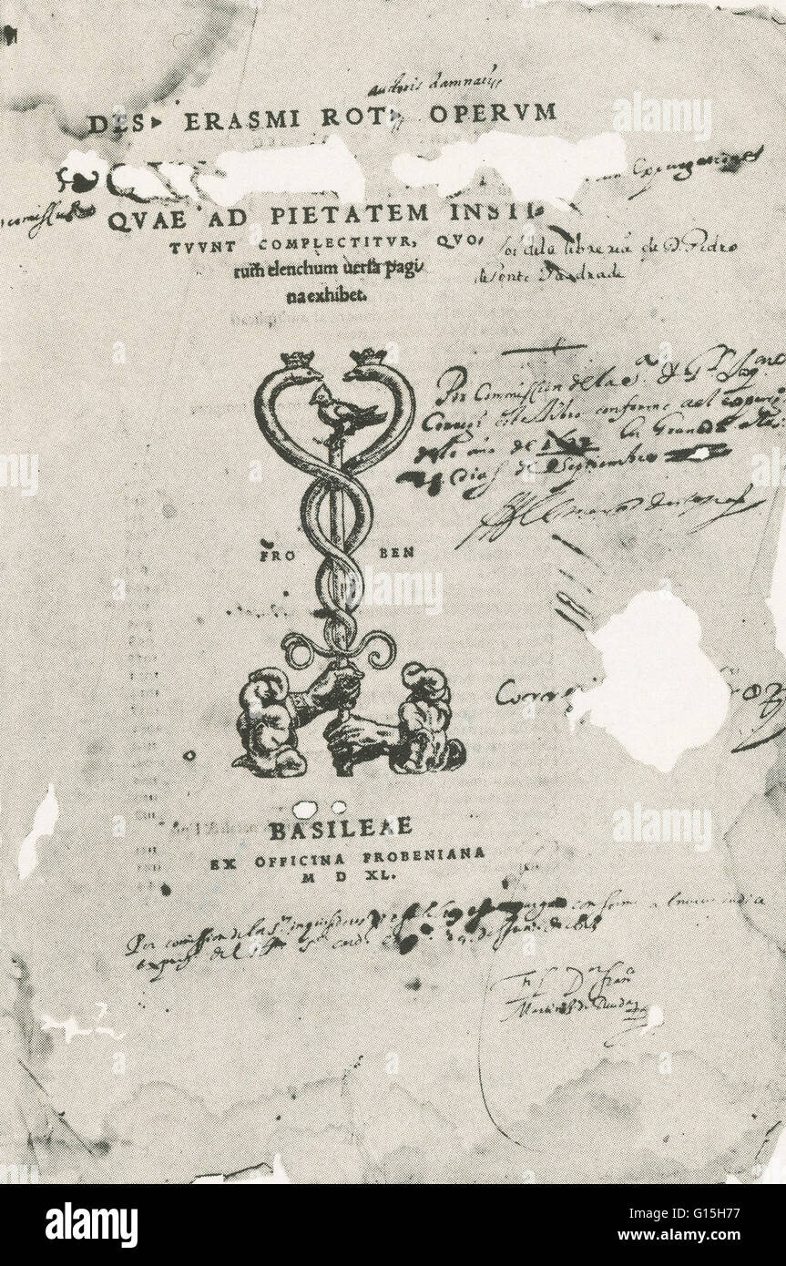 Erasmo de Rótterdam (1466 1536), conocido como Erasmo de Rotterdam