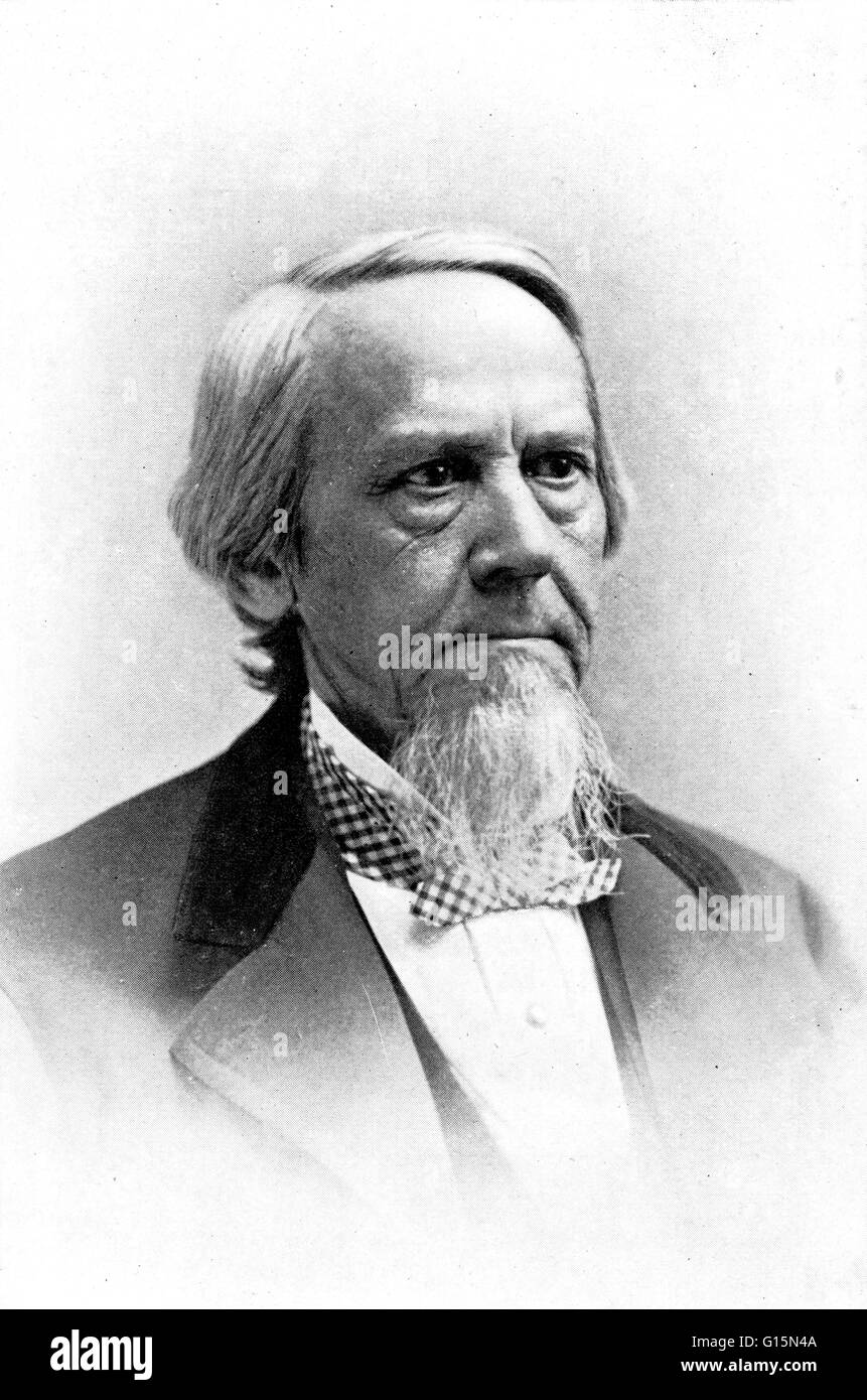 Elias Loomis (7 de agosto de 1811 - 15 de agosto de 1889) fue un matemático y meteorólogo americano. De 1844 a 1860 ocupó la cátedra de filosofía natural y matemáticas en la Universidad de la ciudad de Nueva York, y en el último año se convirtió en pro Foto de stock
