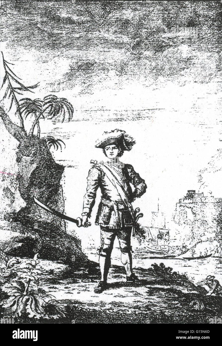 Bartholomew Roberts (1682-1722) fue un pirata galés que asaltaron los buques frente a América y África Occidental entre 1719 y 1722. Fue el más exitoso pirata de la Edad Dorada de la piratería, según lo medido por los buques capturados, teniendo más de 470 premios en su carrera. Él Foto de stock