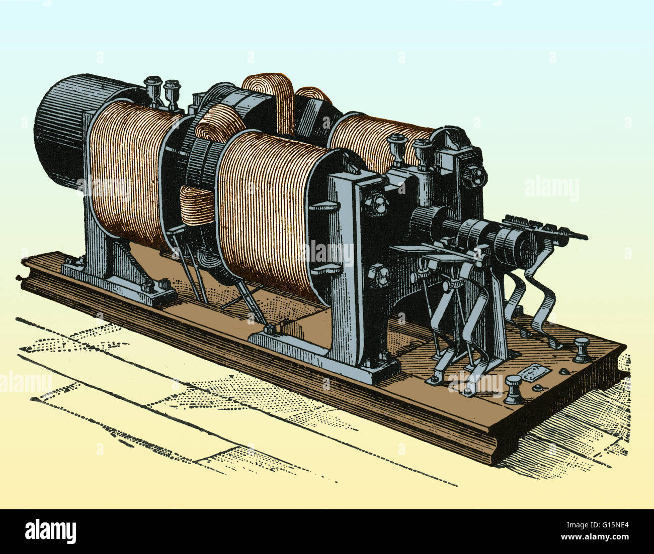 Dynamo Máquina eléctrica. La dinamo fue el primer generador eléctrico capaz  de suministrar energía para la industria Fotografía de stock - Alamy