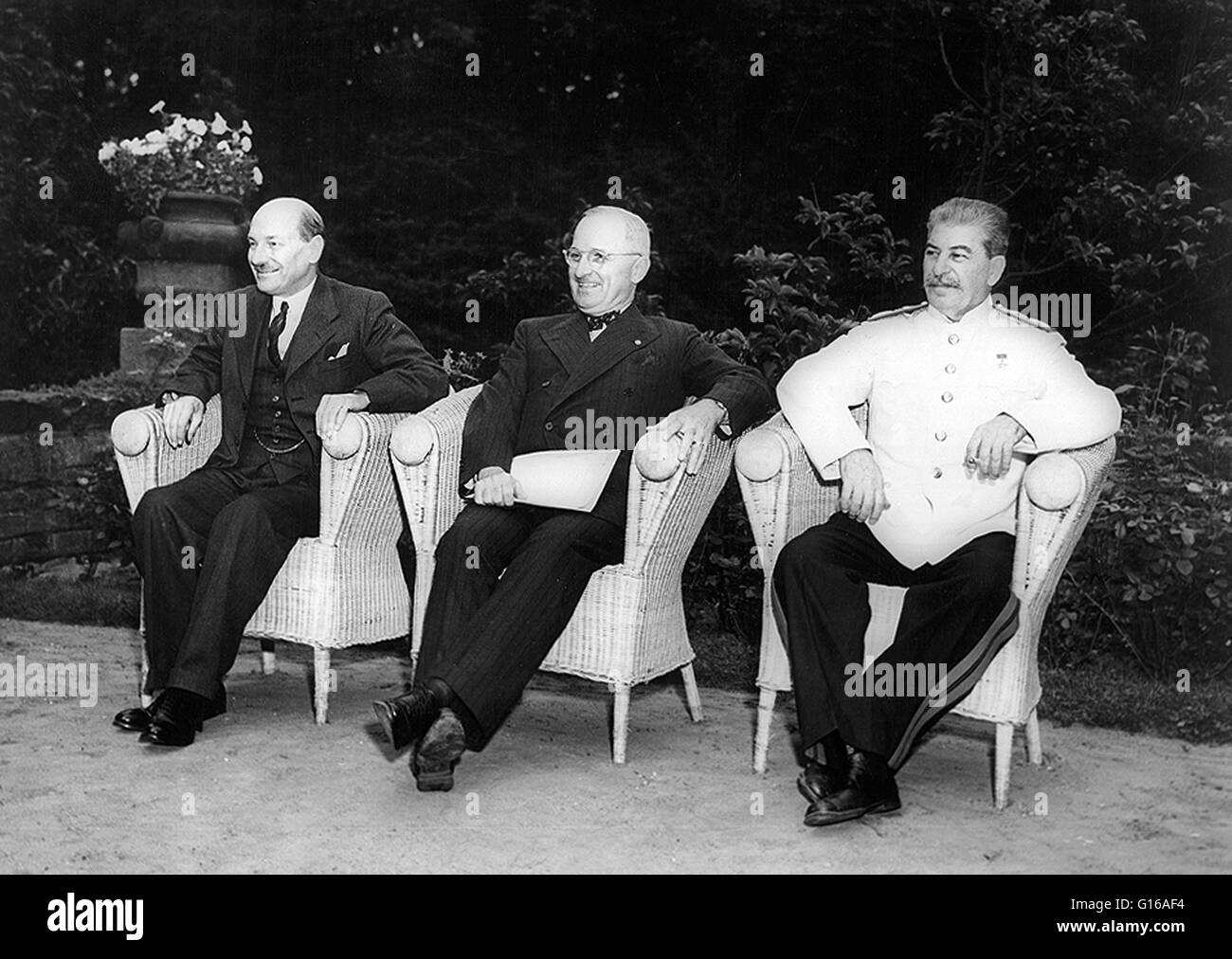 Conferencia De Potsdam Clement Attlee Harry Truman Y Joseph