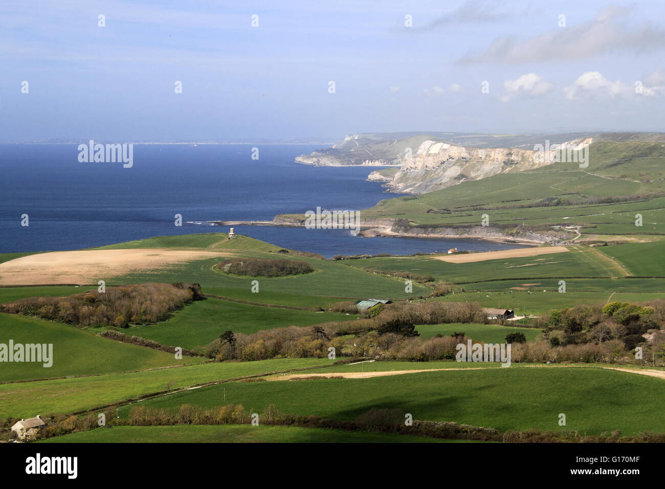 Kimmeridge de cabeza Swyre, Kingston, Purbeck Corfe, la Costa Jurásica, en Dorset, Inglaterra, Gran Bretaña, Reino Unido, UK, Europa Foto de stock