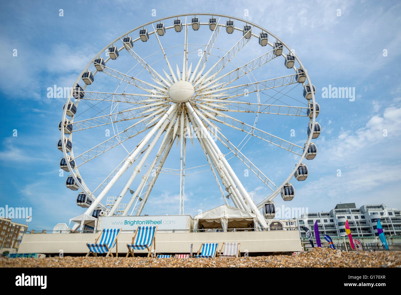 Vista de Brighton rueda en un soleado día de primavera Foto de stock