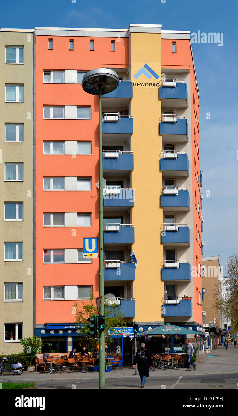 Wohnhaus, Gewobag, Martin-Luther-Strasse, Berlín Schoeneberg, Deutschland / Schöneberg Foto de stock