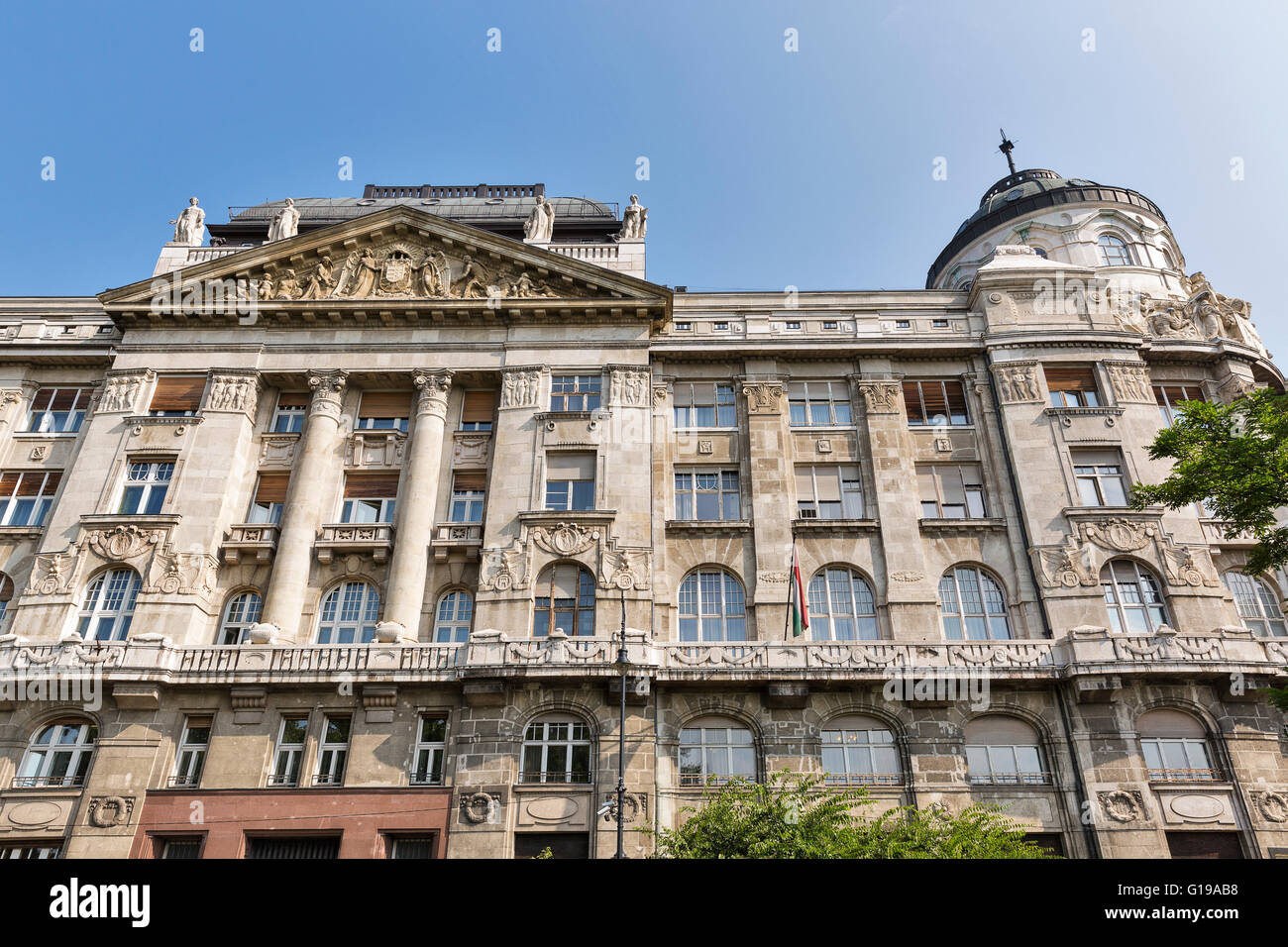 El Ministerio del Interior fachada de edificio en el centro de Budapest, Hungría. Foto de stock