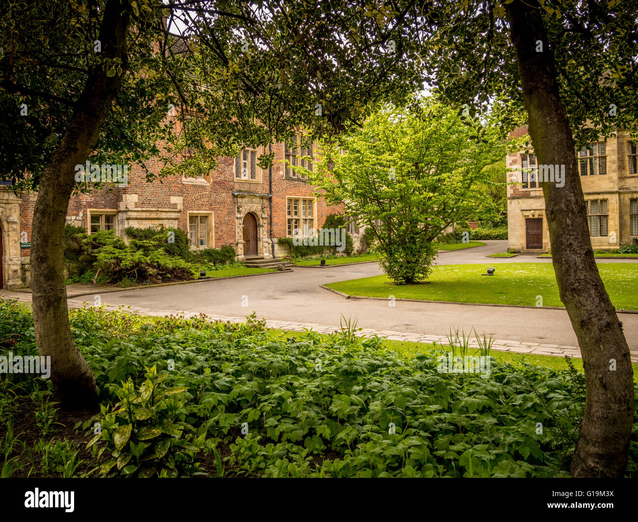 King's Manor, edificio catalogado de grado I en York, Inglaterra. Parte de la Universidad de York. Foto de stock
