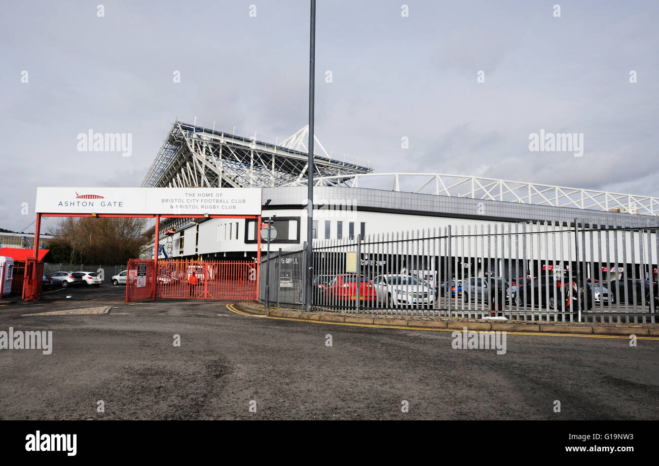 Ashton Gate Stadium, estadio, fútbol, UK Foto de stock