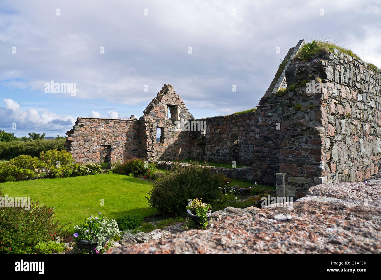 Iglesia y Convento de Monjas de Iona, Iona, Inner Hebrides, Escocia Foto de stock