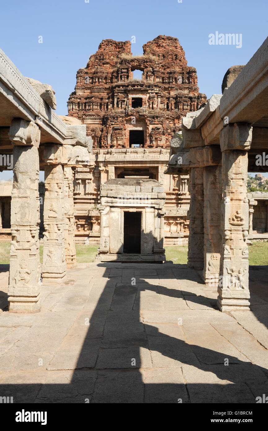 En Hampi Achyutaraya Temple en India Foto de stock