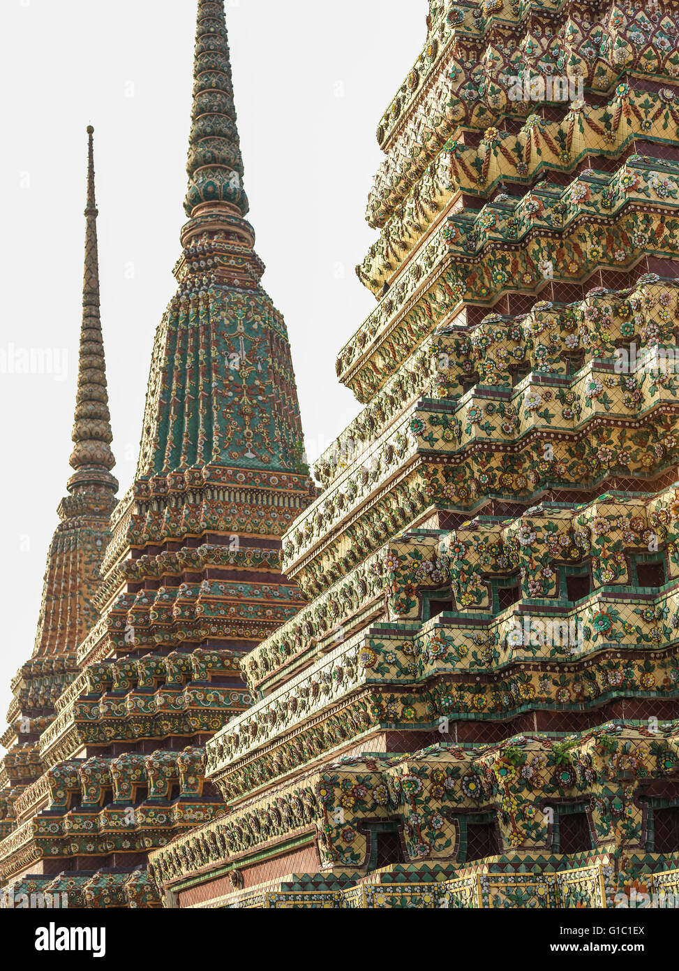 Wat Pho. Distrito de Phra Nakhon, Bangkok, Tailandia. Foto de stock