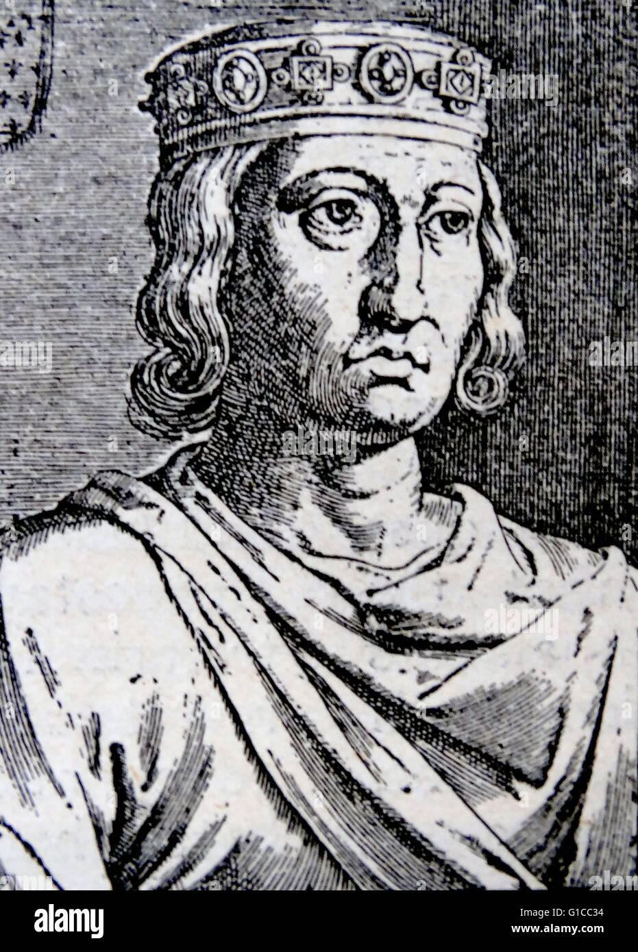 Carlos I, rey de Nápoles (1226-1285), Rey de Sicilia. Fecha del siglo XIII. Foto de stock